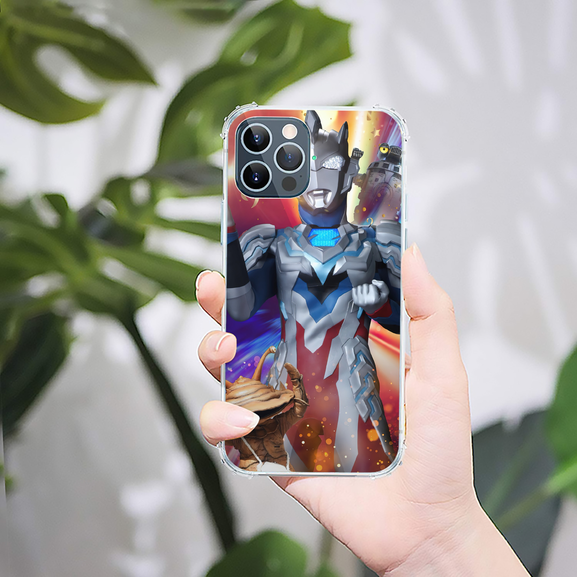 （画像用） ウルトラマン Ultraman 【iPhone 12シリーズ対応】透明スマホケース（クリアソフトケース）